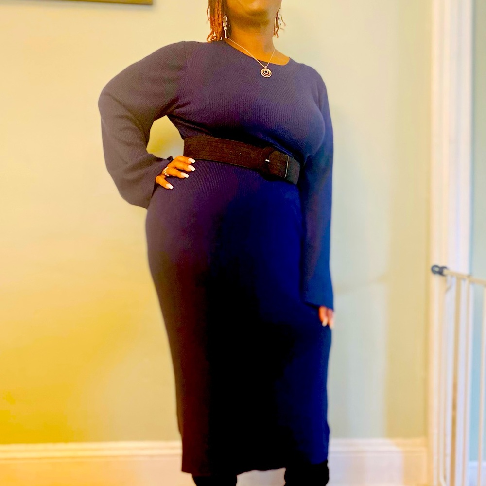 Blue Sweater Dress